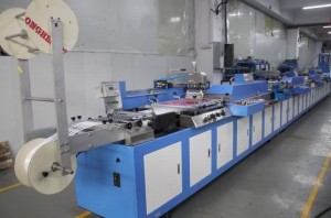 SPE-3000S-4C Automatic label ribbons/satin ribbons/lanyard ribbons screen printing machine