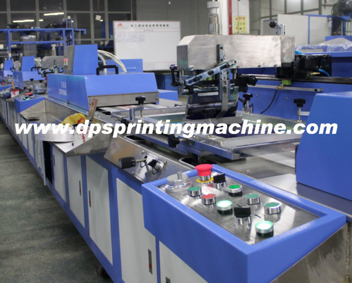 3 Colors Care Label Automatic Screen Printing Machine with Enclosure