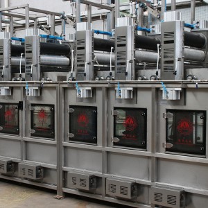 High speed polyester luggage belt continuous dyeing and finishing machine
